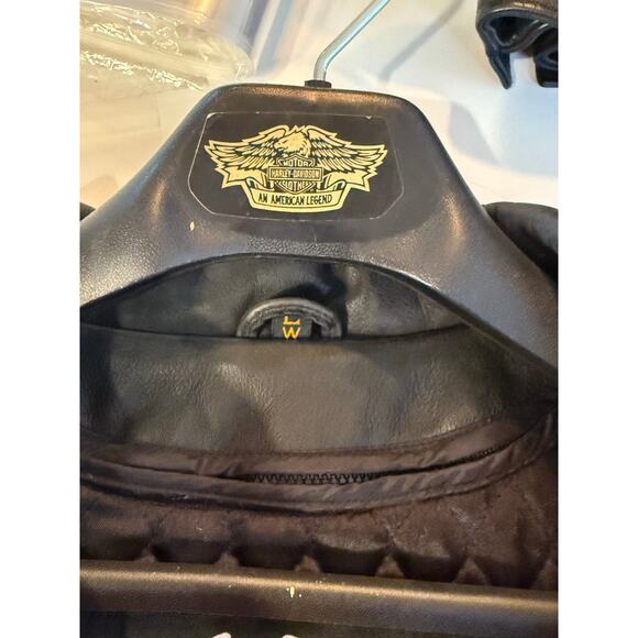 Harley-Davidson Women’s Leather Motorcycle Jacket – Size Large – Black - Picture 8 of 11
